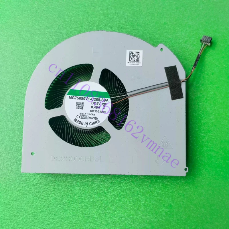 New Laptop CPU GPU Cooler Fan for Dell Precsion 7760 M7760 Radiator 0X7RP6 0KPYYT MG75090V1-C250-S9A MG75090V1-C260-S9A DC 5V