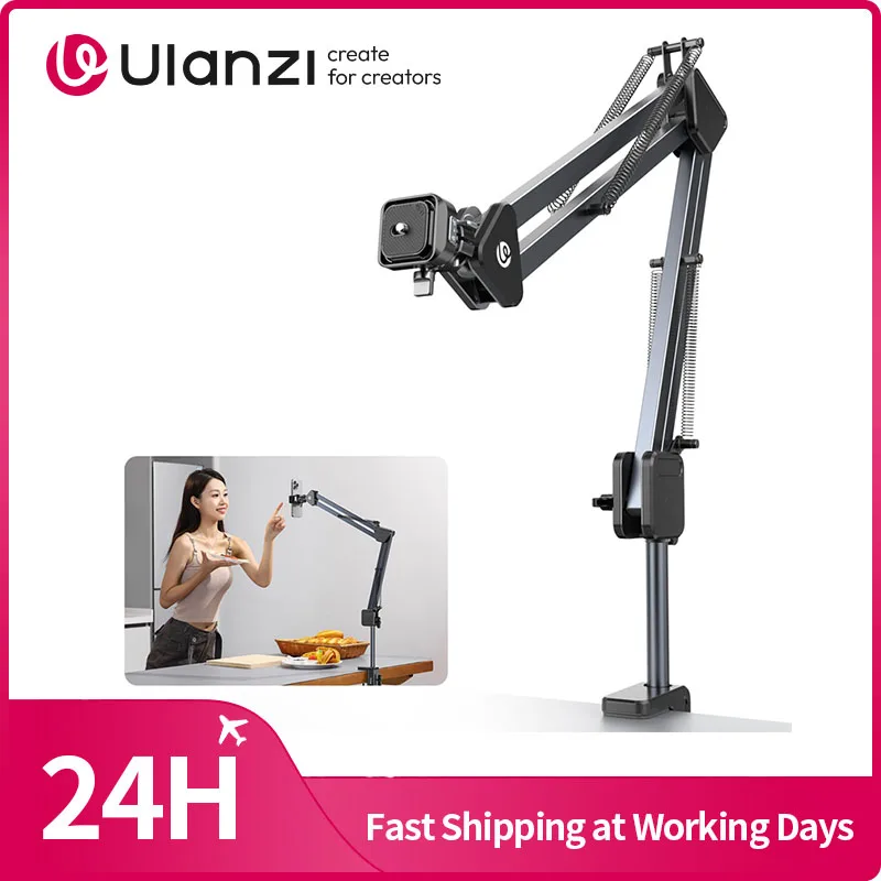 Ulanzi TH04 Overhead Camera Mount Microphone Stand Detachable C-clamp 2KG Load for Camera Microphone Softbox for Uka F38 Arca