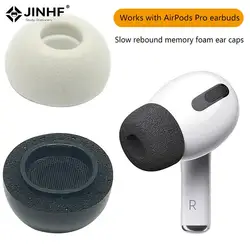 Memory Foam Ear Tips for Airpods Pro Noise Isolate Replacement Earbuds Earplugs With Pressure Relief Hole Waterproof Dustproof