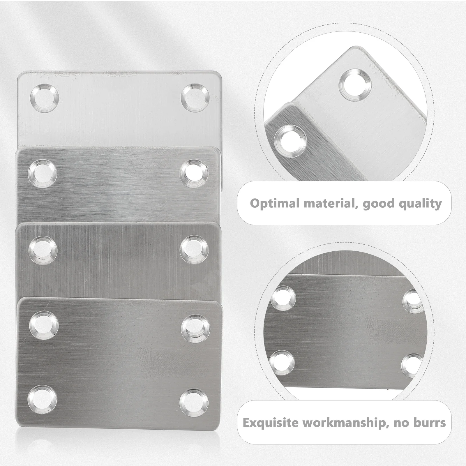 

12pcs Stainless Steel Corner Braces For Furniture Reinforcement Heavy Duty Rustproof Smooth Finish Furnishing Hardware Fittings