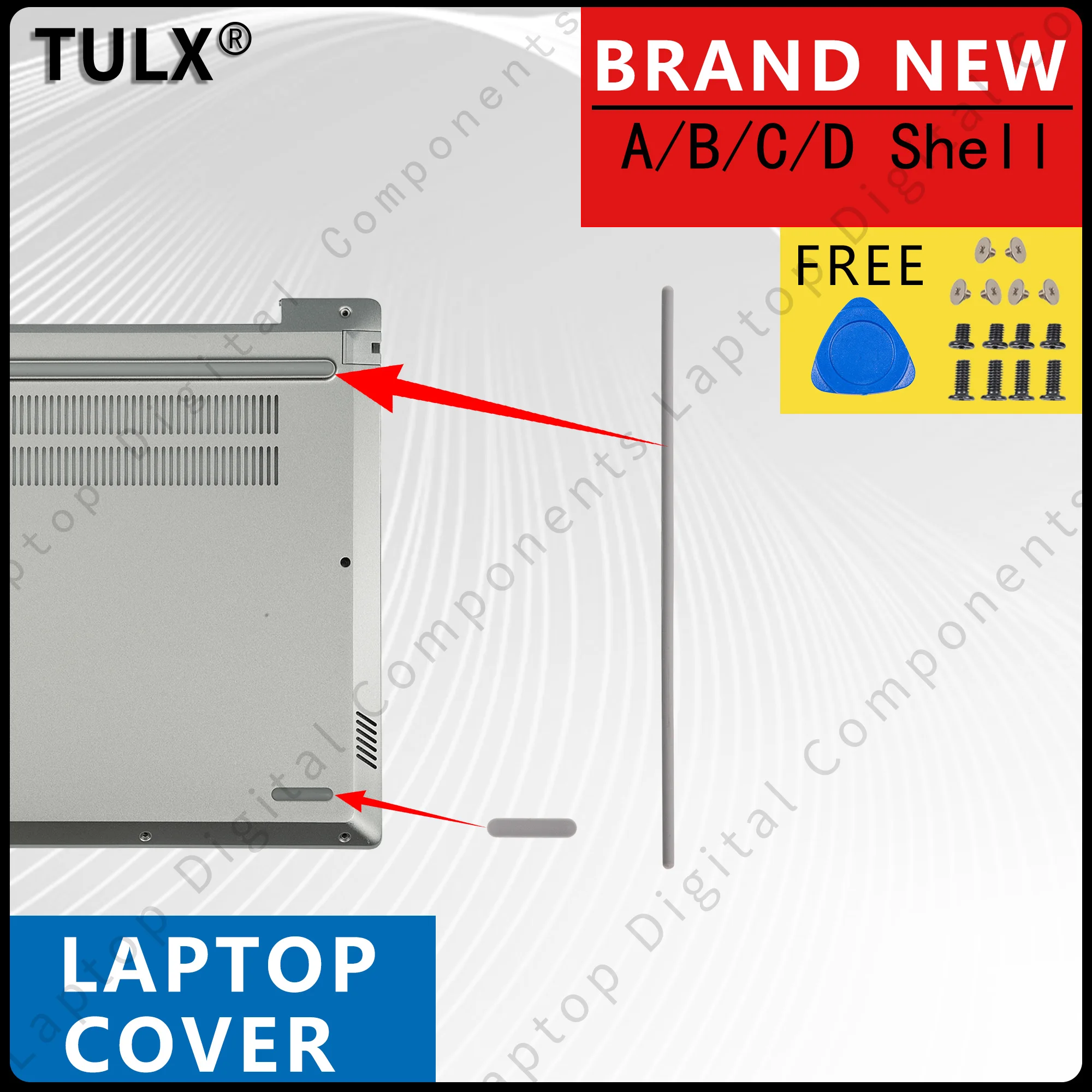 

Pad Gray D Shell Pad For Lenovo ThinkBook 14 14-IIL 14-IML 14-IWL 14IIL Plastic Rubber Laptop repair