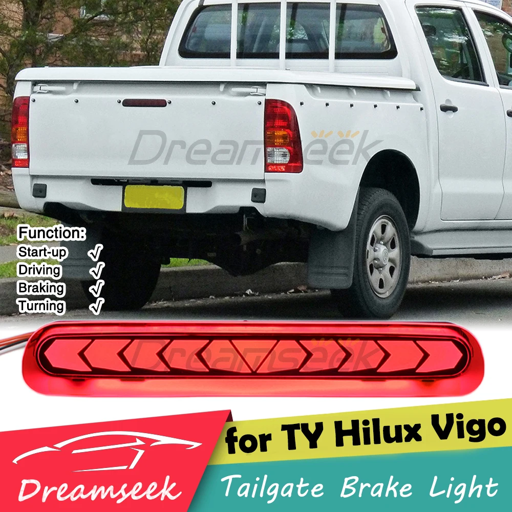 1 PCS LED High Brake Light with Turn Signal for Toyota Hilux Vigo 2004-2014 Rear Bumper Lamp for Enhanced Visibility - view 2