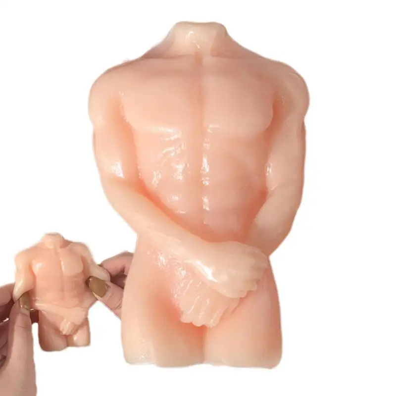 Muscle Man Squeeze Toy Funny Squeeze Doll Stress Relief Toy Muscular Man Body Figure Antistress Fitness Finger Exerciser