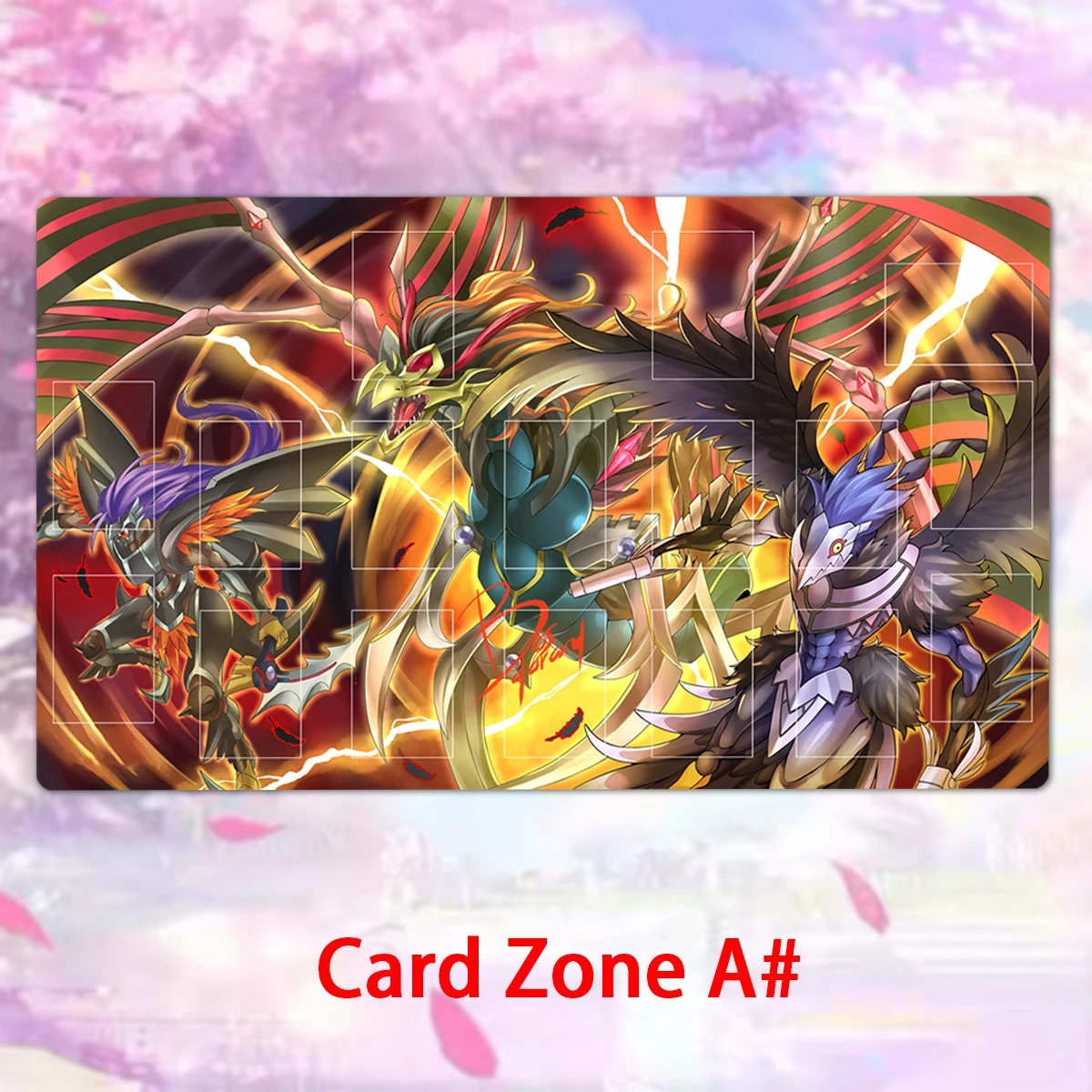 YuGiOh Play mat Black-Winged Dragon Black-Winged Assault Dragon TCG OCG CCG Trading Card Game Mat Anime Mouse Pad Desk Mat zone