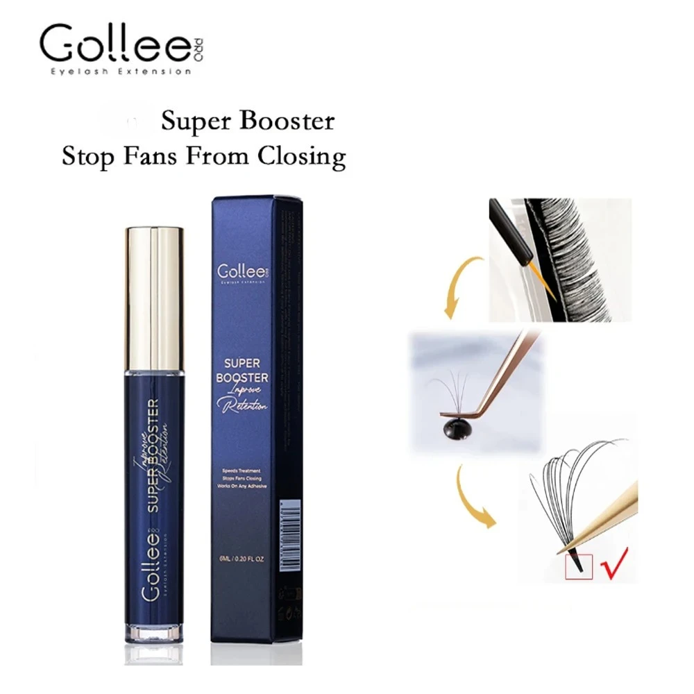 

Gollee Super Booster Glue Accelerator for Eyelash Extension Glue Stop Fans From Closing Lash Make Fans Bonder Glue Help Adhesive
