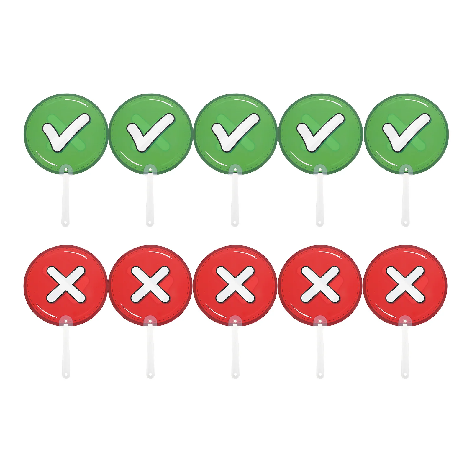 

10pcs Classroom Answer Paddles Plastic Student Response Signs Double-Sided Teaching Tools For Interactive Learning Engagement