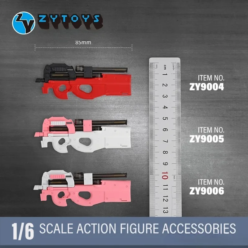 

ZYTOYS 1/6 Scale ZY9004-6 P90 Plastic Gun Trend Female Solider Accessories for 12inch OBJ Action Figures Arms Model