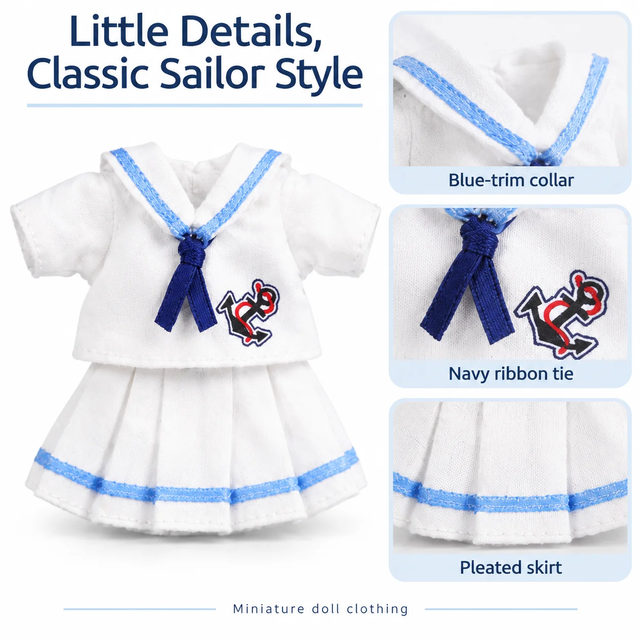 O.b.11 Navy Style Suit Doll Clothes for 12 Points BJD Body YMY - Collectible Doll Outfit