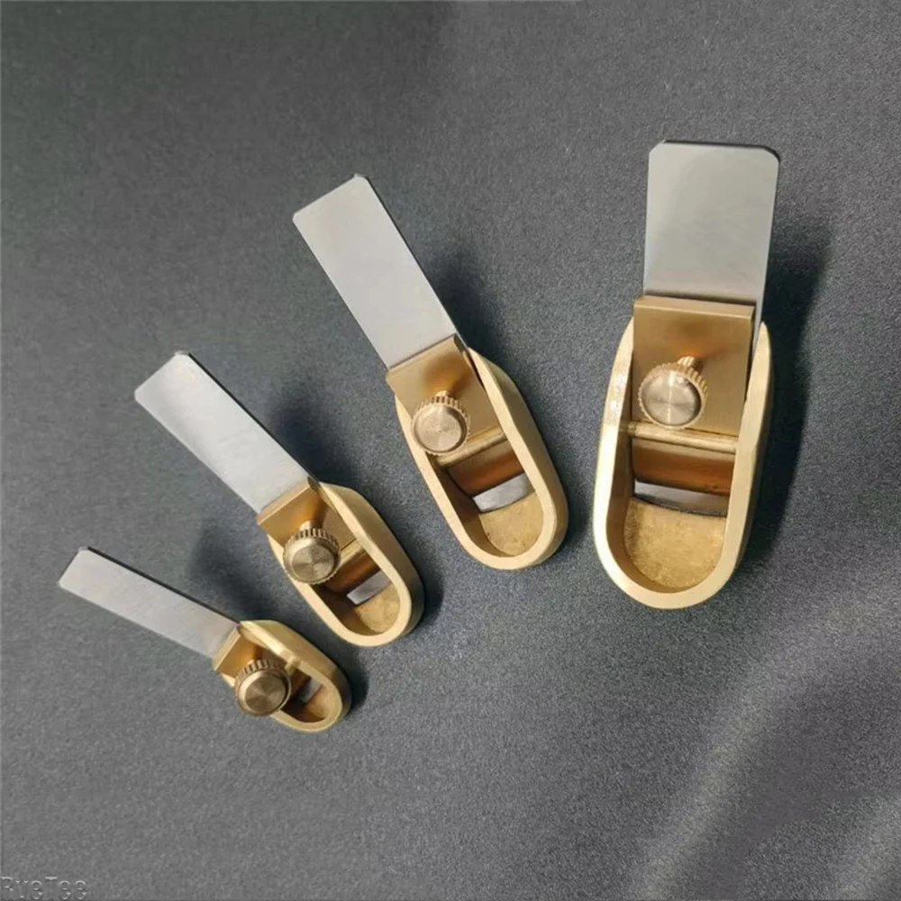 Mini Brass Thumb Plane Convex Bottom High Quality Luthier Tool for Violin Cello Making Woodworking Plane