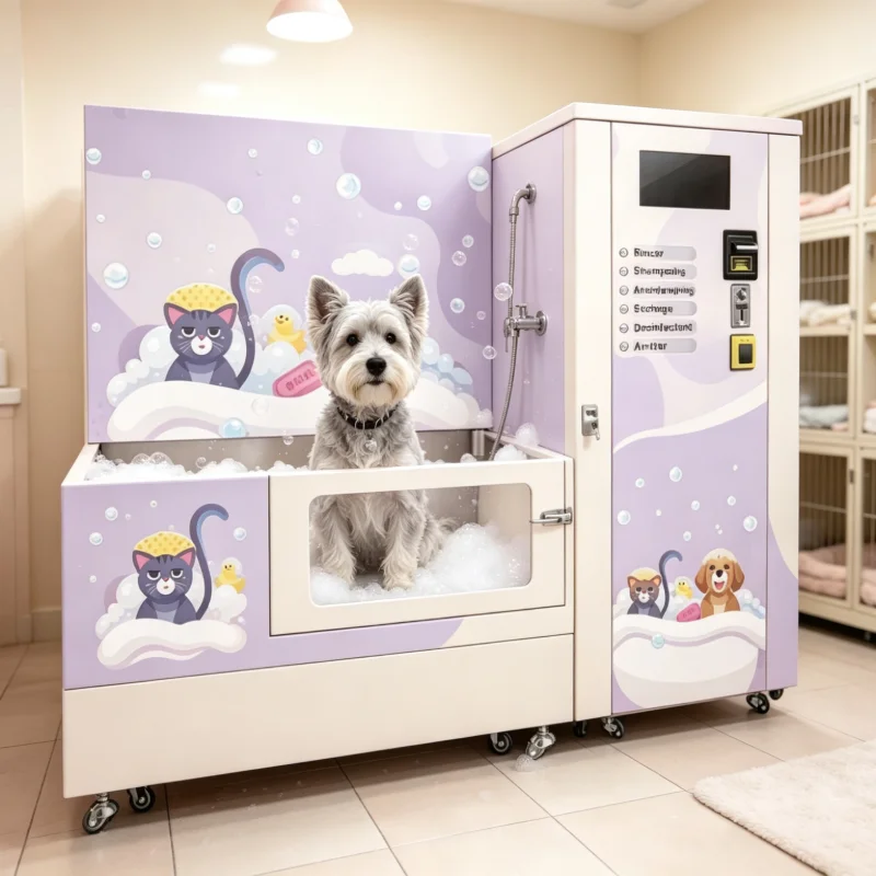 Pet Bathing Machine All‑in‑one Washing Rinse Drying Structure Large Dog Tub Customized Commercial Self Service Dog Wash Station
