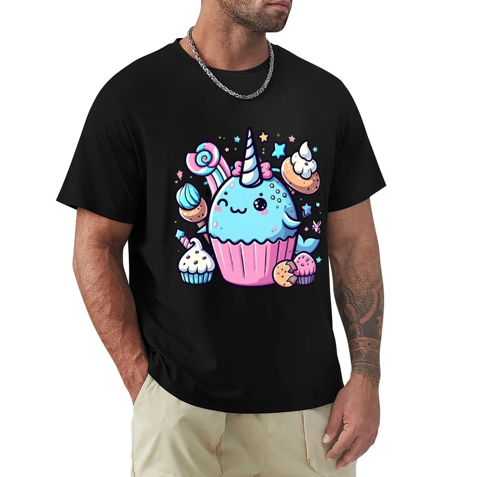 Muffin-Loving Narwhal T-Shirt Thanksgiving Day Tee Top