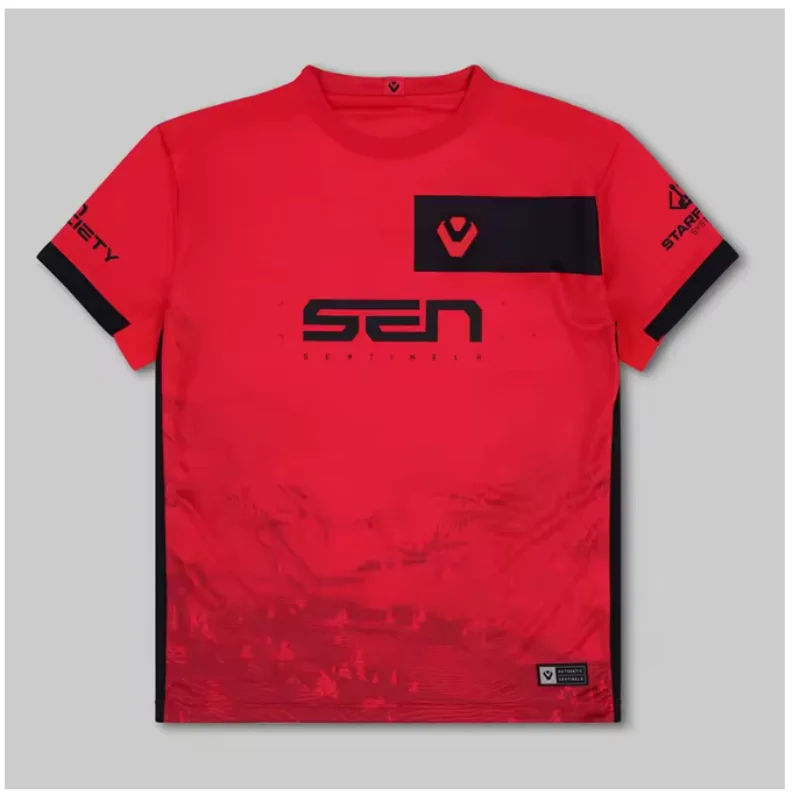 

Valorant Sentinels Esports Gaming Uniform Training Short Sleeve T-Shirt Boys O Neck Sweatshirt Running Tops TENZ Tournament Tees