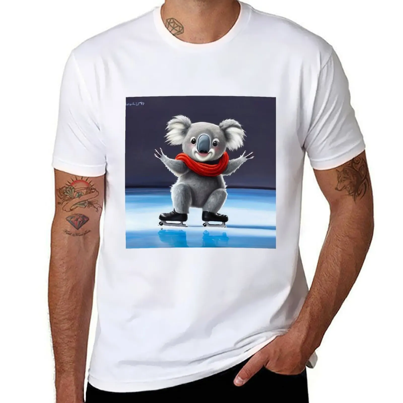 

Ice skating Koala T-Shirt man t shirt designer man tshirt T-Shirt