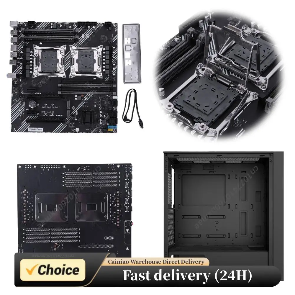 

X99 Dual Mainboard 8 DDR4 Memory Slot PC Mainboard USB 3.0 USB 2.0 M.2 NVME SATA 3.0 Interface for Desktop Computer Components