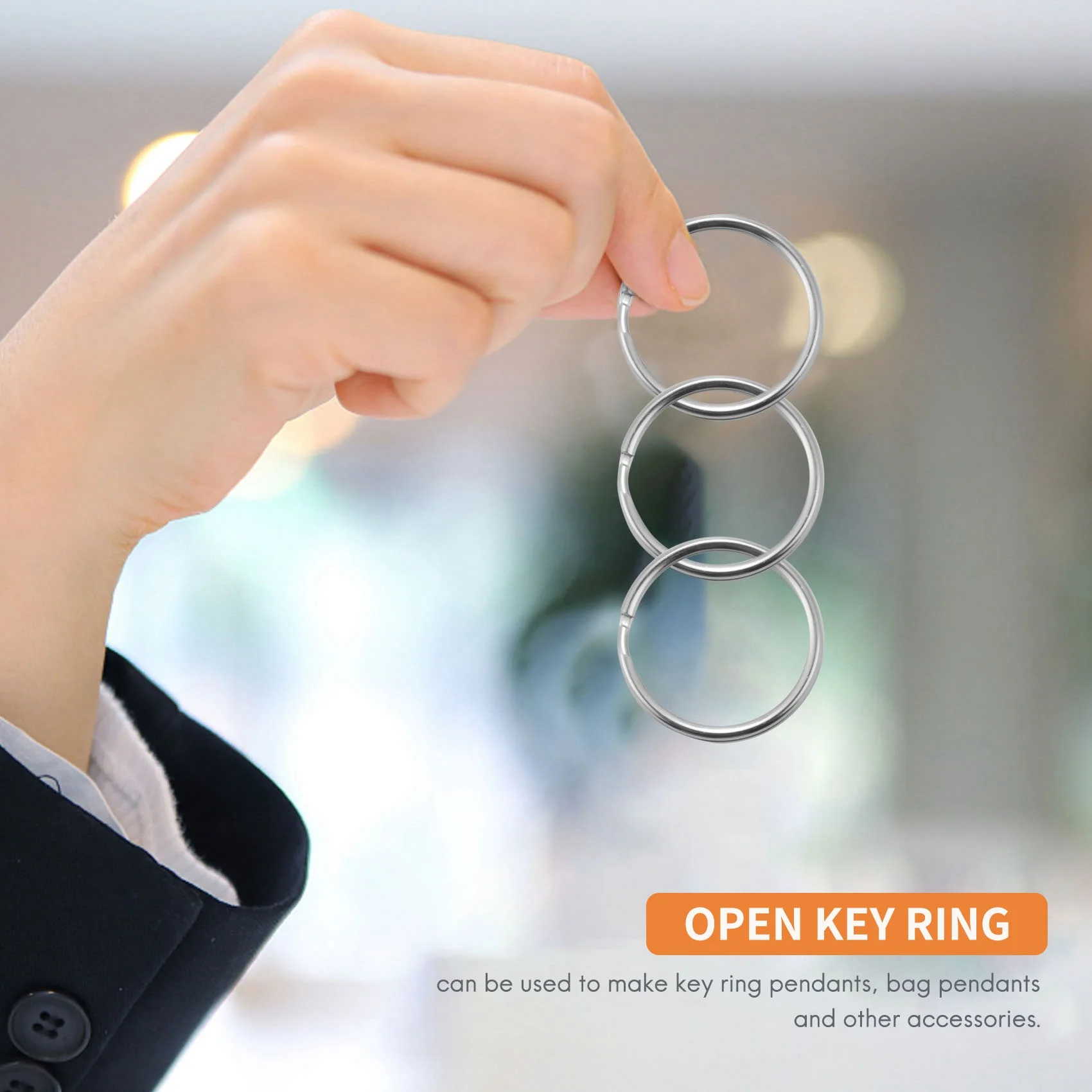 Trending 100 stuks, 1 inch sleutelhanger open sleutelhanger metalen sleutelhanger platte ring voor huishoudelijke autosleutelhanger