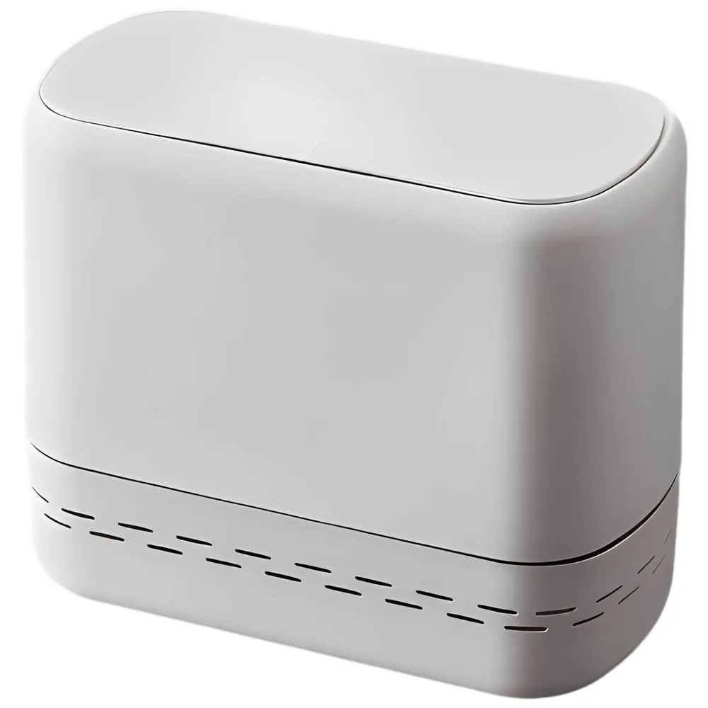 

Kosz для мусора Sooyee для ванной комнаты с крышкой, тонкий мусорный бак на 2,4 галлона, небольшая пластиковая корзина для мусора, узкий 10 л для спальни, кухни,