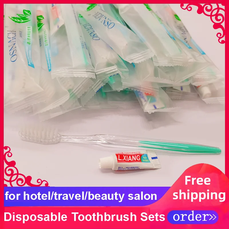 Free Shipping Green Toothbrush Toothpaste Dental Kit Hotel Supplies Personal Care Cleaning Beauty Salon Private Appliance Dent