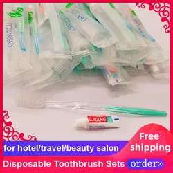 Free Shipping Green Toothbrush Toothpaste Dental Kit Hotel Supplies Personal Care Cleaning Beauty Salon Private Appliance Dent