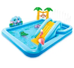 Original 57161 Garden Water Slide Inflatable Castle Swimming Pool For Kids