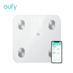 Balança eufy para peso corporal Balança digital de banheiro com balança de gordura corporal Bluetooth 12 medidas de peso/gordura corporal/BMI