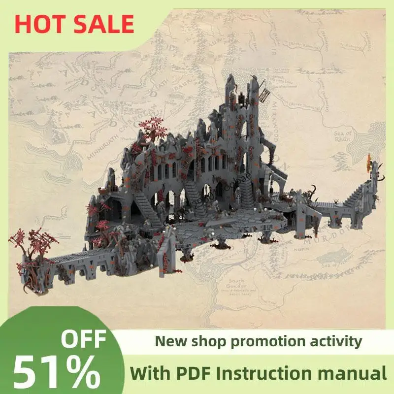 New 11441Pcs Famous The Rings Movie Series Moc Dol-Guldur Set Model Custom Puzzle Diy Creative Ideas Kids Toys Birthday Gifts