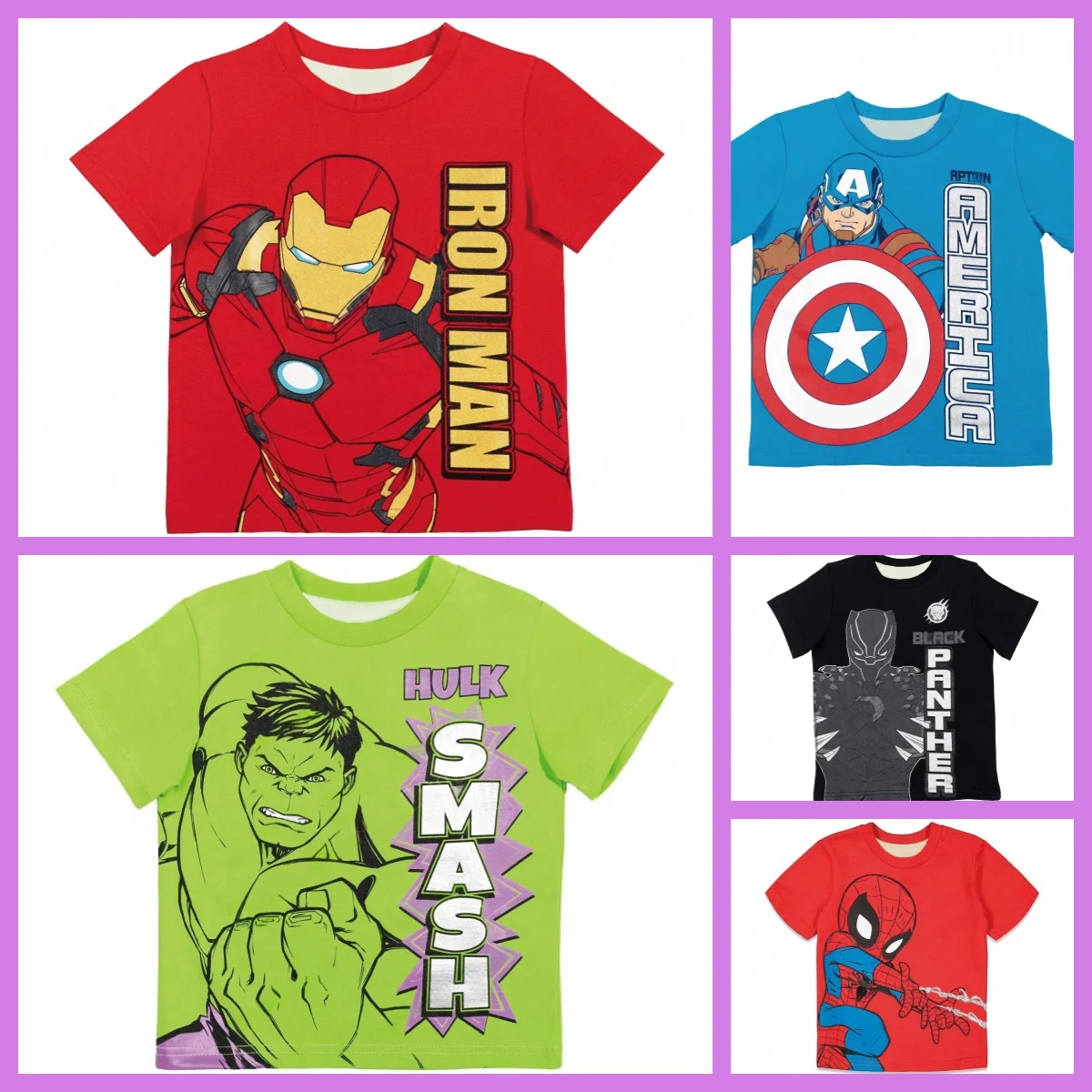 

2025 Summer Children's Cartoon Avengers T-Shirt 3D Printing Children's Casual Short Sleeve Sports Breathable T-Shirt Adult