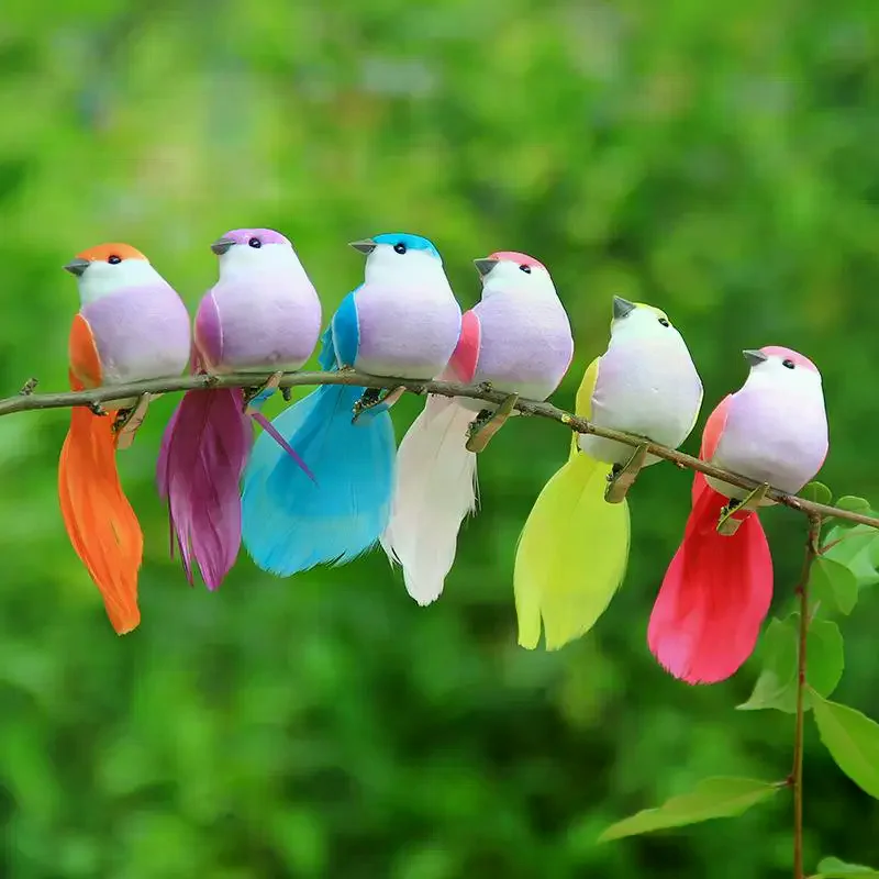 3D Fake Craft Birds Artificial Foam Feathers Birds Birthday Party Decorations Home Garden Wedding Decoration