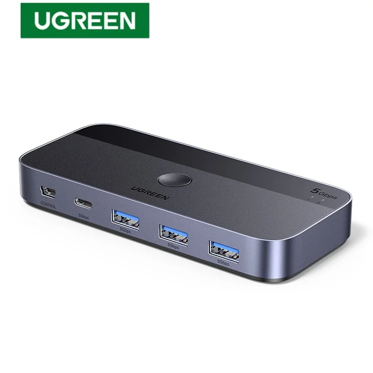 UGREEN CM662 USB 3.0 Switch 2 Computers Sharing Type C and a Devices 4 Port Switcher Sharing Keyboard and Mouse USB Switch Hub
