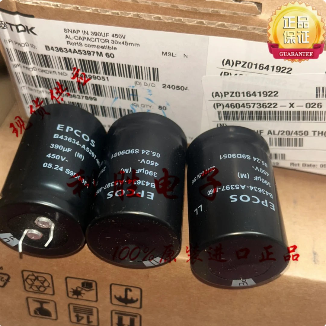 390UF 450V Siemens Capacitor, 450V390UF 30*45 LL, 85 degrees