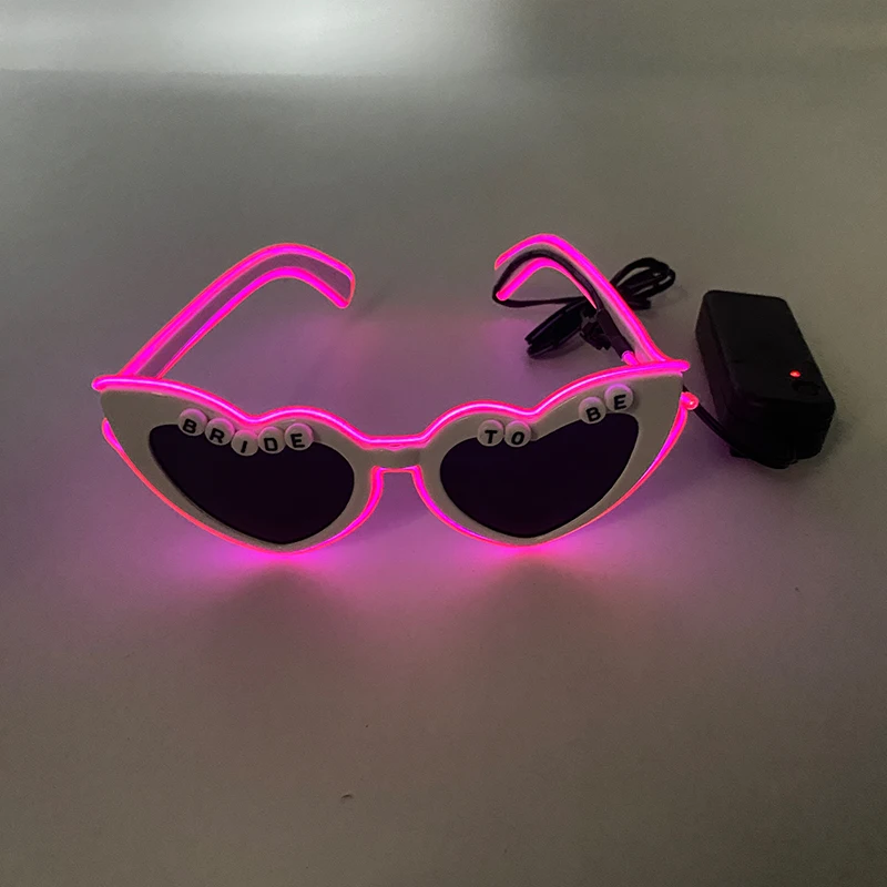 LED-Brille, nur verheiratet, Hochzeit, Braut, Überraschungsgeschenk, Paar-Brille, Souvenirs, leuchtende Herz-Brille, verheiratete Sonnenbrille – Detail 38