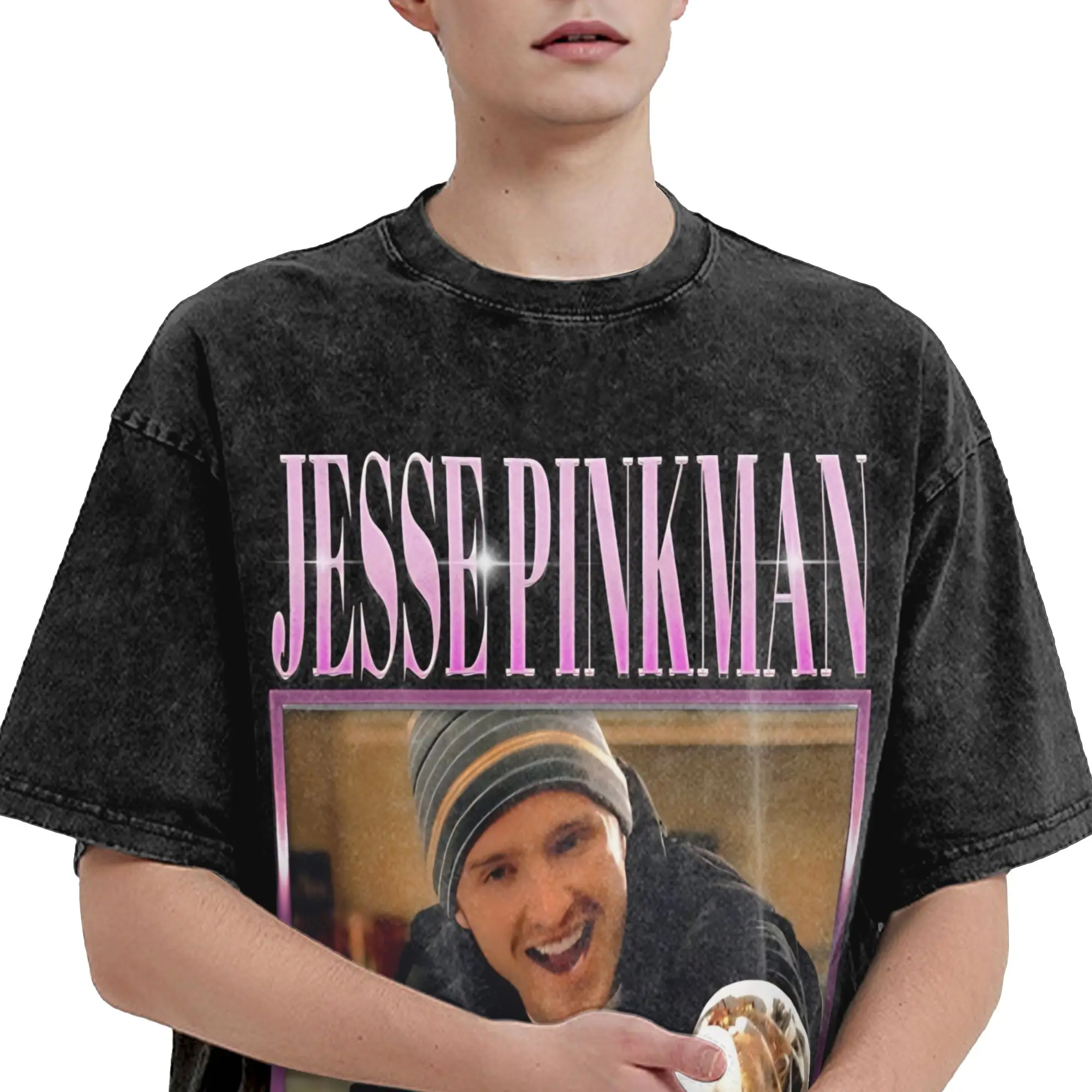 Jesse Pinkman T Shirt  Hip Hop T Shirts Short Sleeve Vintage Tops Summer Cotton O Neck Big Size Top Tees