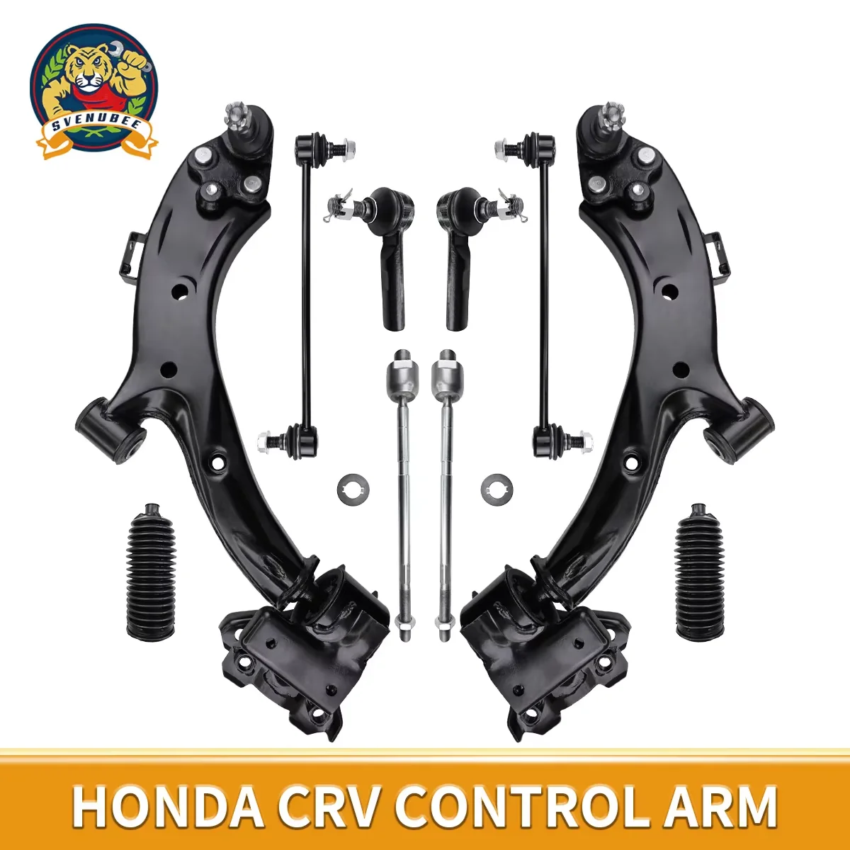 

Svenubee 10Pcs Front Lower Control Arms Suspension Sway Bar End Link Tie Rod Ends Tie Rod Boots for Honda CR-V 2007 2008-2011