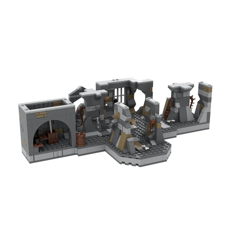 442pcsMOC Bounty Hunter's Trono Room DIY Rancor Pit Display Kit de Diorama Modular, regalo de bloques de construcción