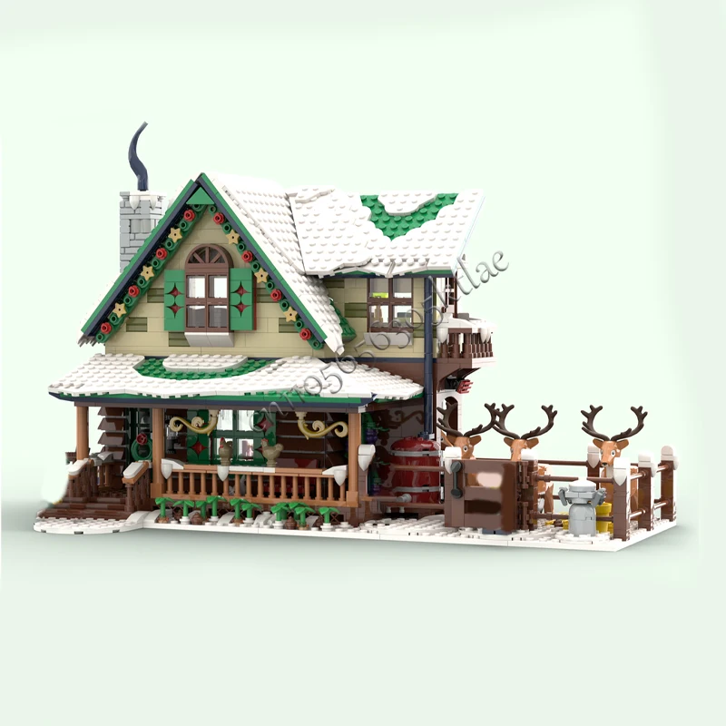 1954 قطعة MOC عيد الميلاد سلسلة الرنة مزرعة نموذج اللبنات الطوب التجمع الإبداعي لتقوم بها بنفسك ألعاب تعليمية مفاجأة الهدايا #6