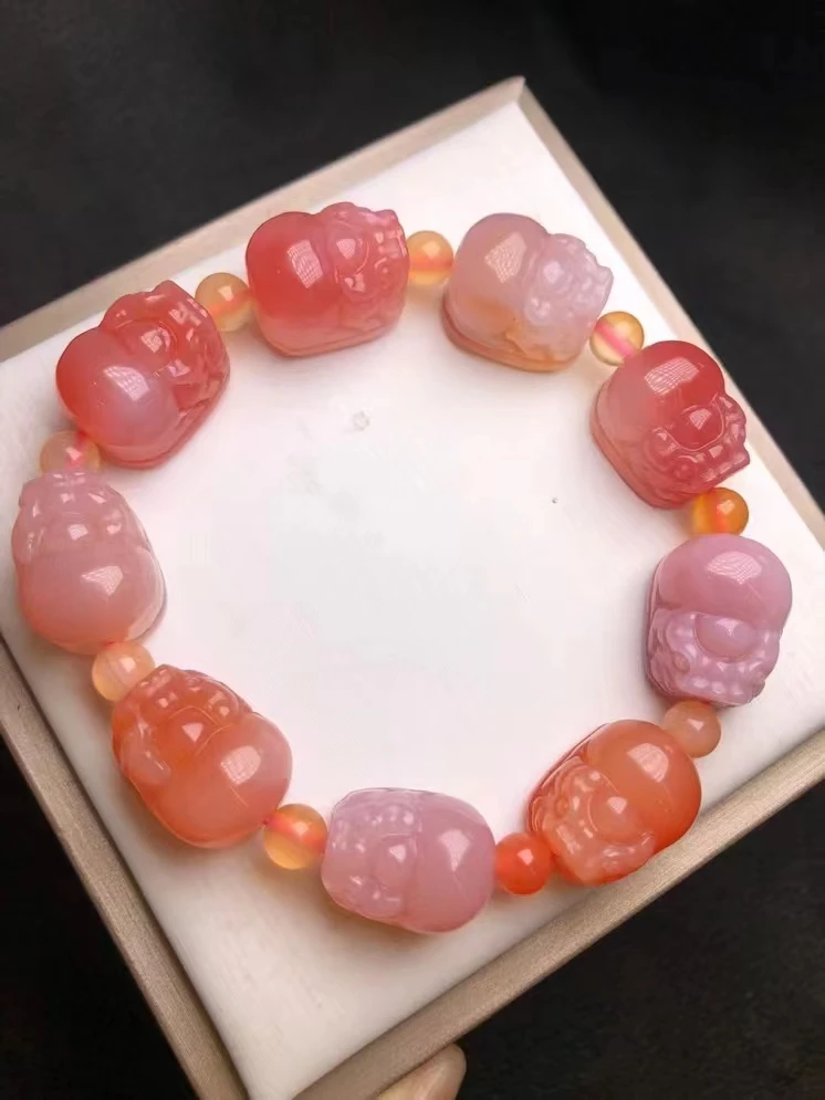 newest high-grade Natural agate DIY handmade exquisite Fortune bracelet rose gold jade brave troops beads bracelets Jewellery