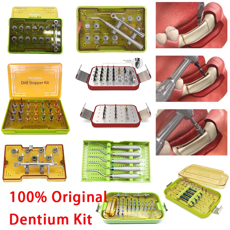 100% Original Dentium DASK Dental Implant Bone Chisel Digital Guide Surgery Prosthetic Osteotome Tool Kit Dentium Implant kit