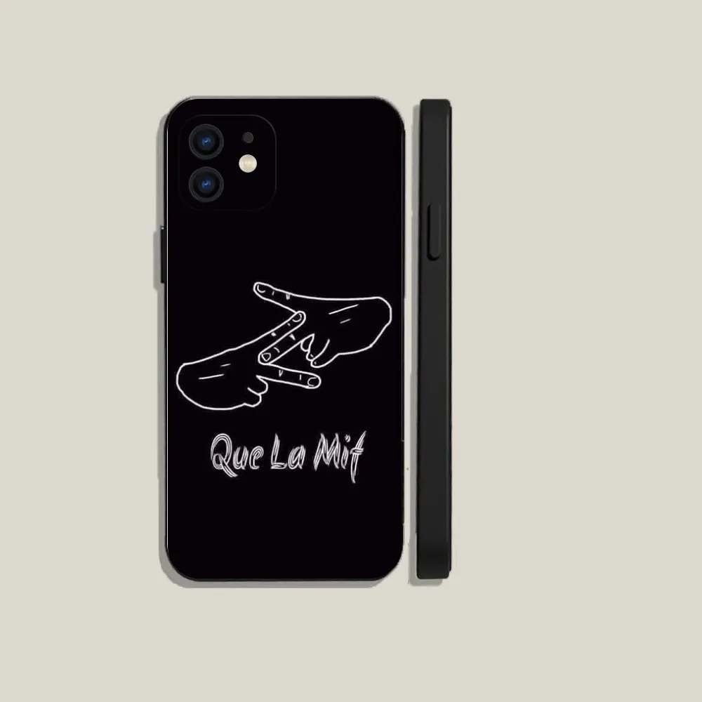 P-PNL qlf rapper caso de telefone para iphone 15,14,13,12,11,plus,pro max,xs,x,xr,se,mini,8,7 silicone macio capa preta