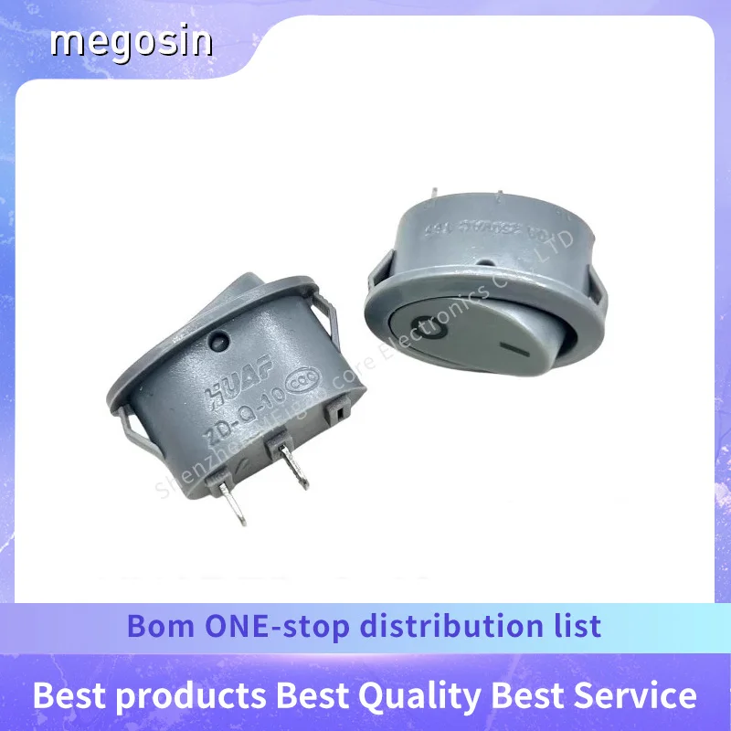 1~5PCS/LOT  Elliptical 2-pin 2-position boat-shaped switch ZD-Q-10 electric kettle electric heating kettle power toggle switch