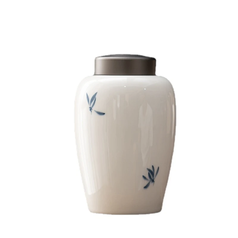 

Pure hand-painted orchid jar, ceramic sealed jar, mini jar, portable small storage and travel jar
