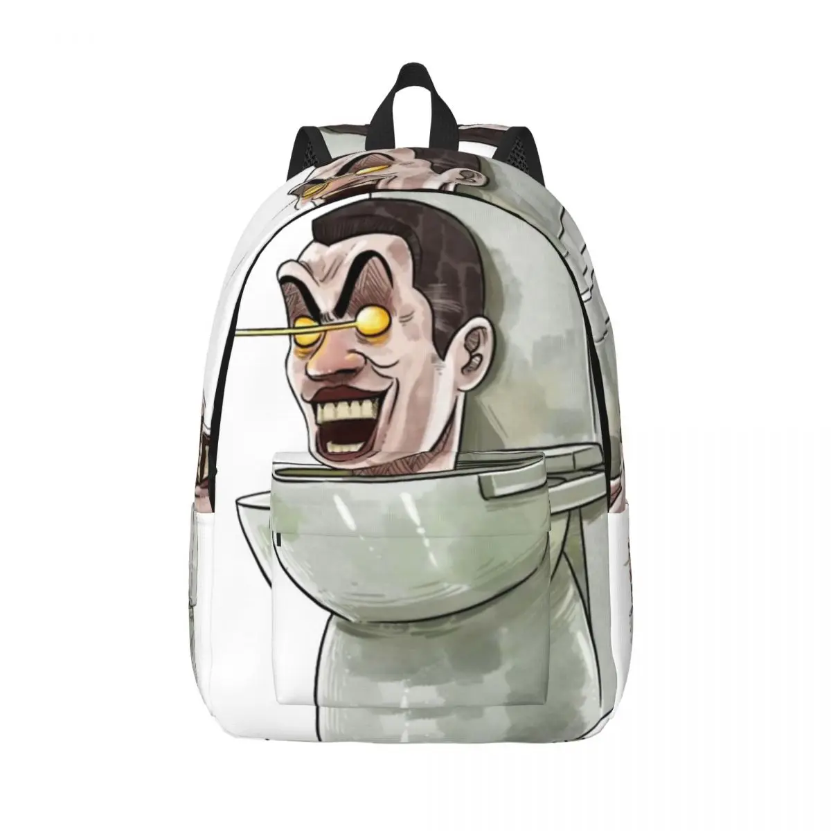 Skibidi Toilet Meme Smile Backpack for Preschool Primary School Student Bookbag Boy Girl Kids Daypack Outdoor