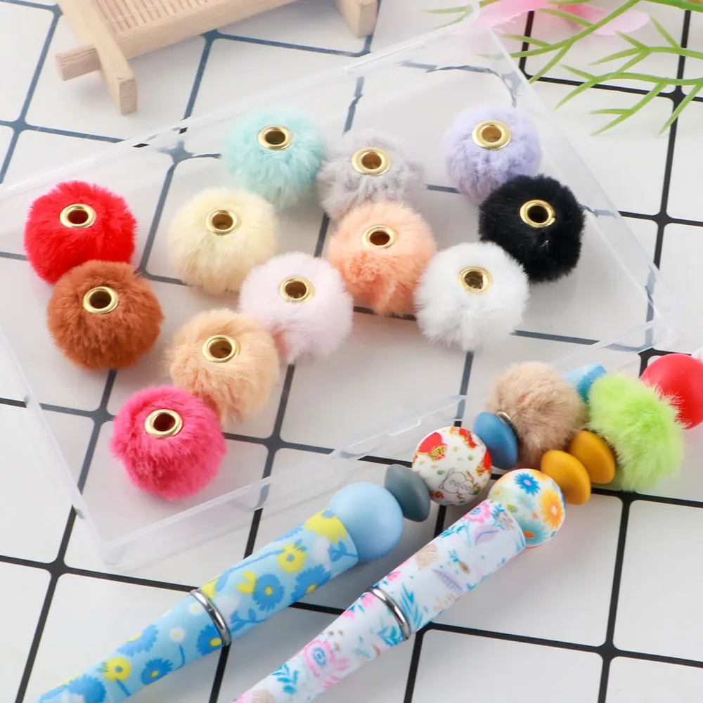 10pcs Large Hole Plush Leopard Beads Loose Spacer Charm Beads For Jewelry Making DIY Necklace Bracelet Jewelry Accessories