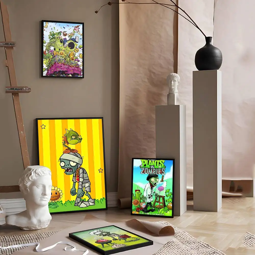 AZNM Plants vs Zombies Game Classic Movie Posters HD Quality Poster Wall Art Painting Study Nordic Home Decor view 2