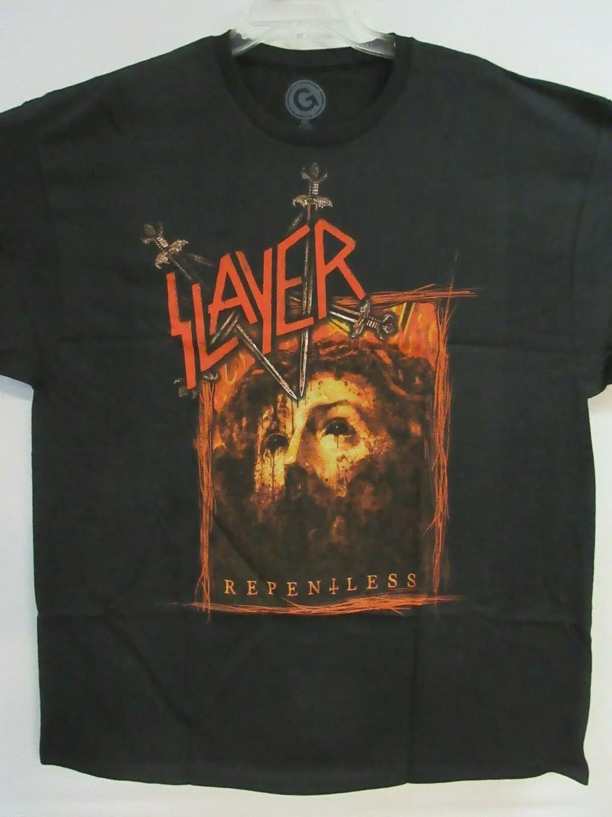 

SLAYER ОФИЦИАЛЬНАЯ ФУТБОЛКА MERCH REPENTLESS BAND CONCERT MUSIC 2XL / XXL Anime Things Мужские укороченные мужские топы Футболки с короткими рукавами Мужские