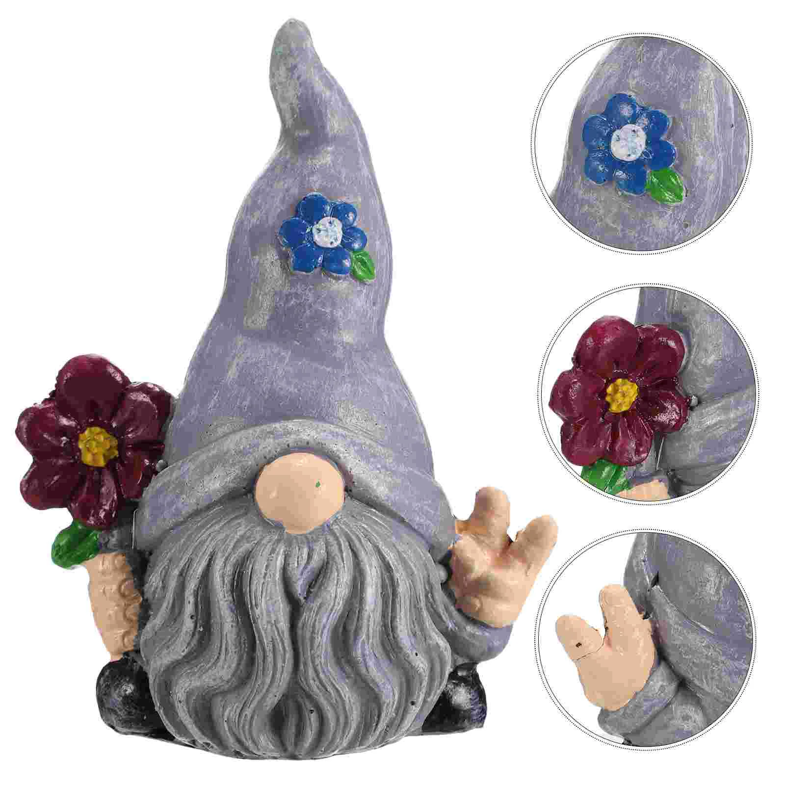Figurine de Gnome de jardin colorée en résine, décoration de maison, ornements d'extérieur, décoration faite à la main pour magasin et salon
