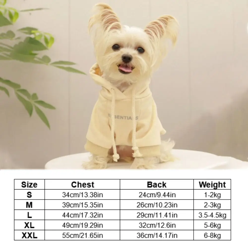 Polyester/Plush Thickened Warm Dog Sweater Soft Comfortable Dog Hoodie Sweatshirt Warm Two-legged Puppy Coat Winter