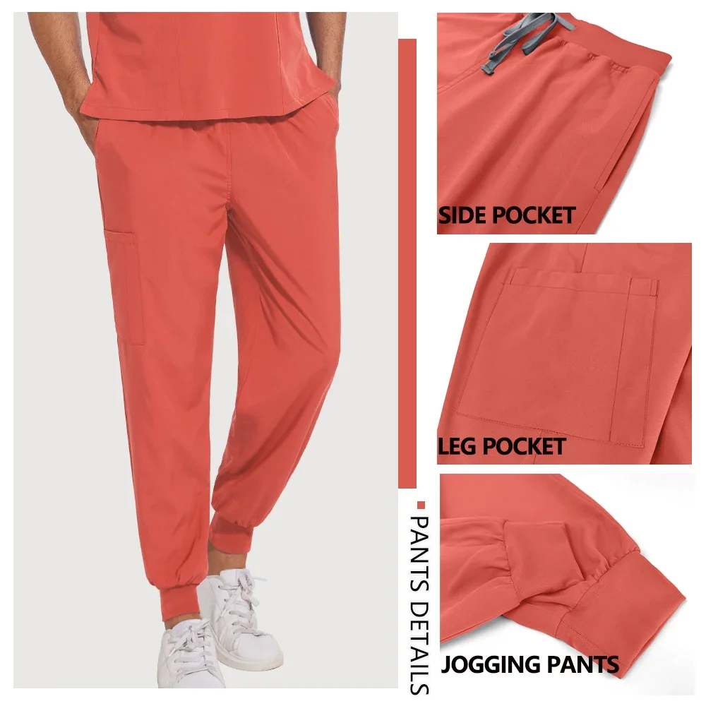 Hot Sale Clinic Workwear Unisex Medical Nurse Scrub Set Clinical Uniform Men Women Beauty Salon Costume Doctor Nursing Top Pants