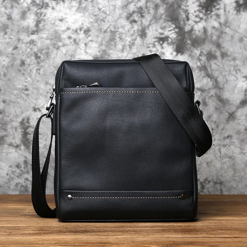 NZPJ Leder herren Schulter Tasche Casual Große-Kapazität Weichem Leder Rucksack Top Schicht Rindsleder Vertikale Messenger Business Tasche – Detail 7