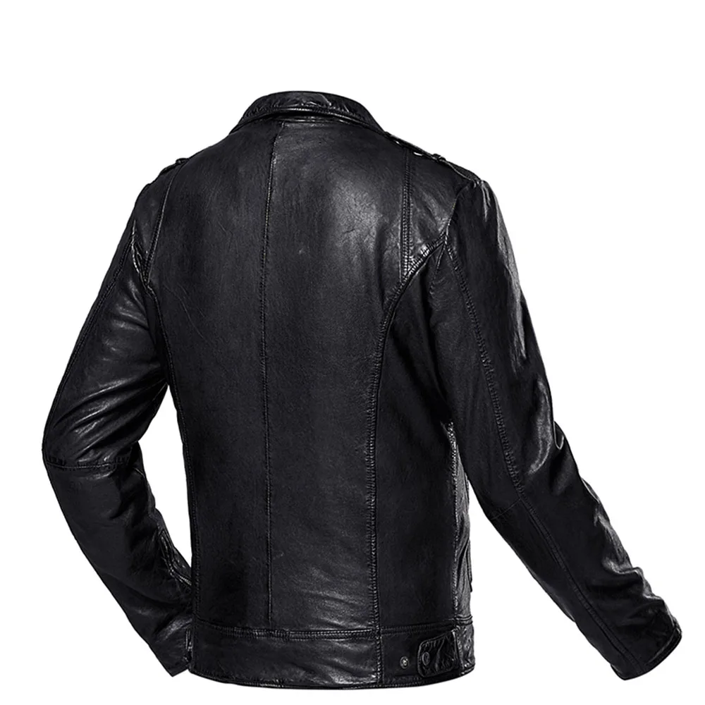 Standing Collar Design Biker Leather Jacket Breathable Wool Biker Jacket Wearable Biker Riding Protective Jacket Higher Quality