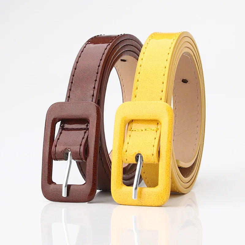 

2024 New PU Belt Women's Yellow Belt Fashion Versatile Decorative Sweater Dress Belt