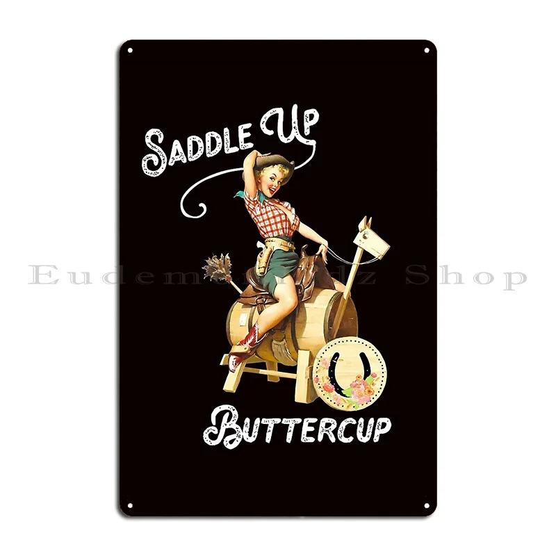 Cowgirl Pinup Tshirts And Gifts Metal Plaque Poster Party Plates Living Room Designer Wall Decor Mural Tin Sign Poster